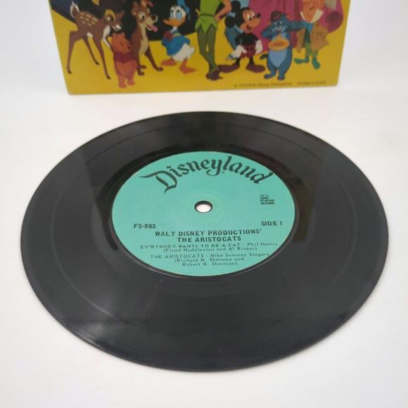 Walt Disney The Aristocats Disneyland Long Playing Record 1972 4 Complete Songs - Picture 4 of 4